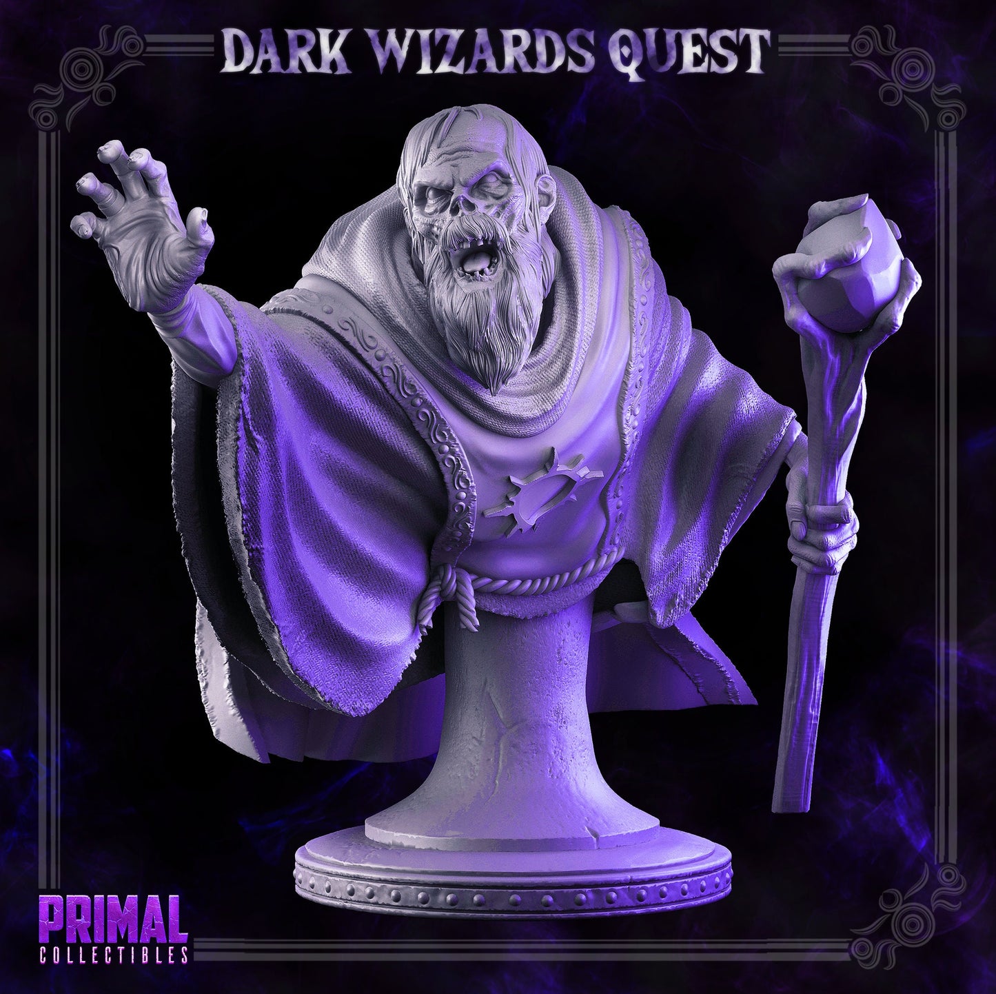 Ghorgun Wizard Zombie from "Dark Wizards" by Primal Collectibles Miniatures