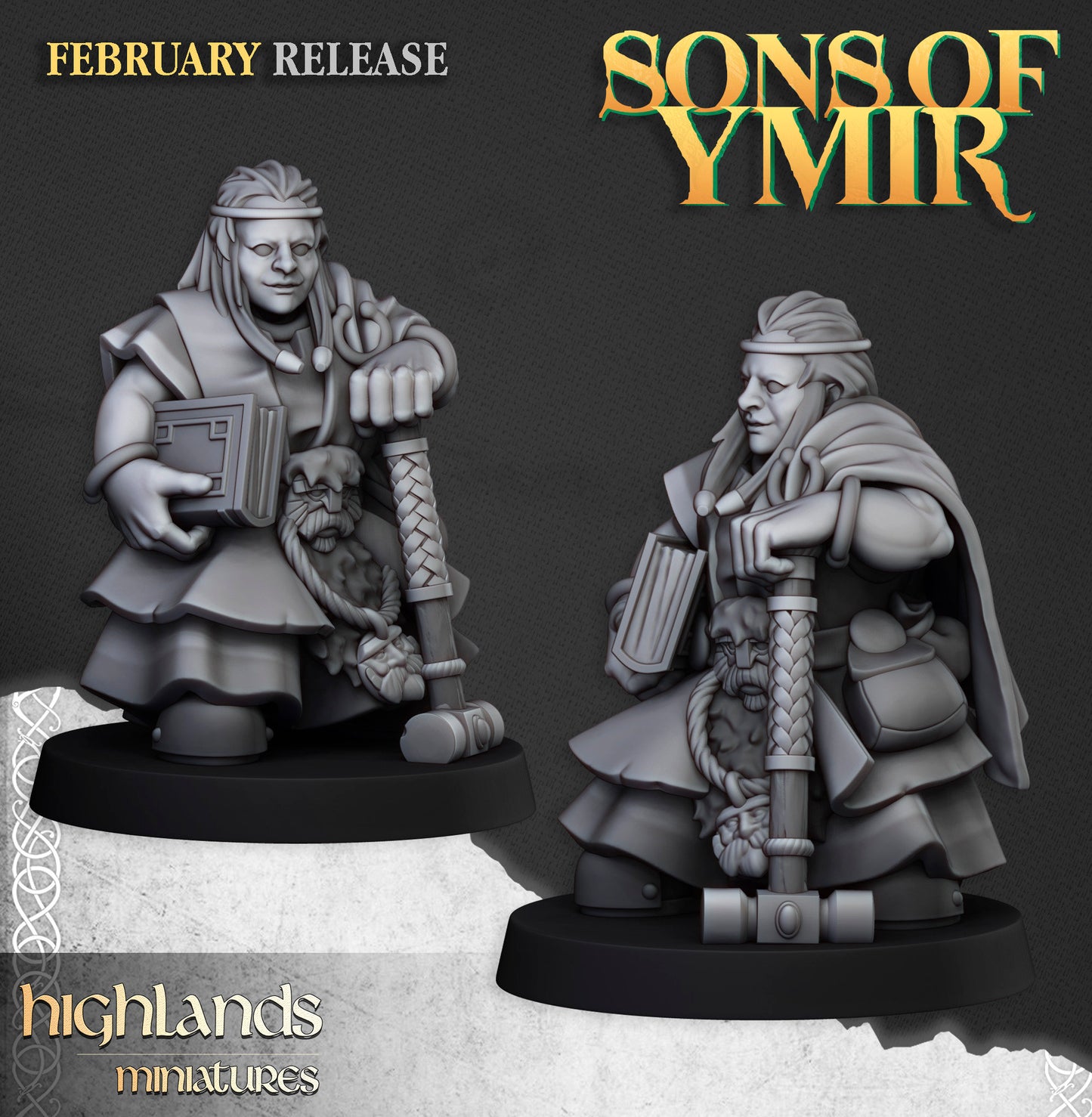 Dwarf Rune Priests by Highland Miniatures