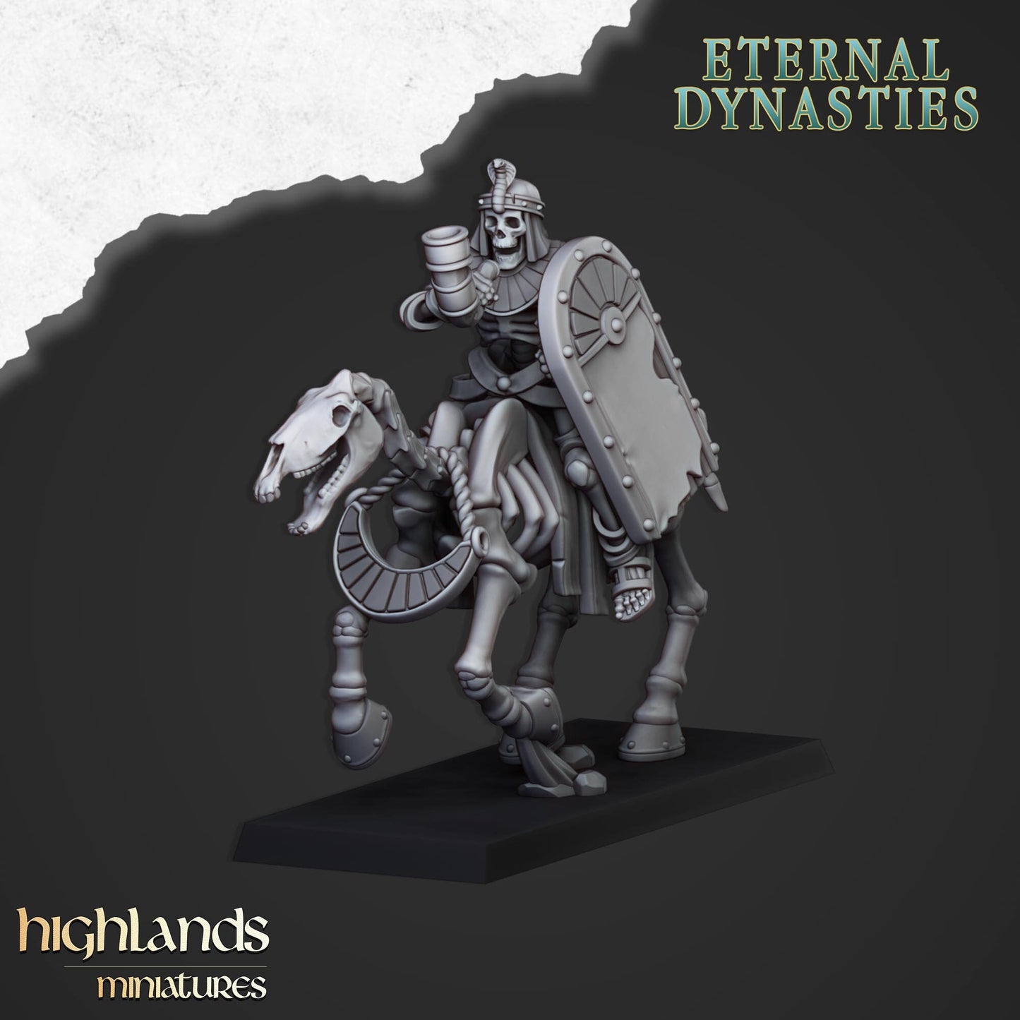 Skeleton Calvary Unit From Eternal Dynasties By Highland Miniatures