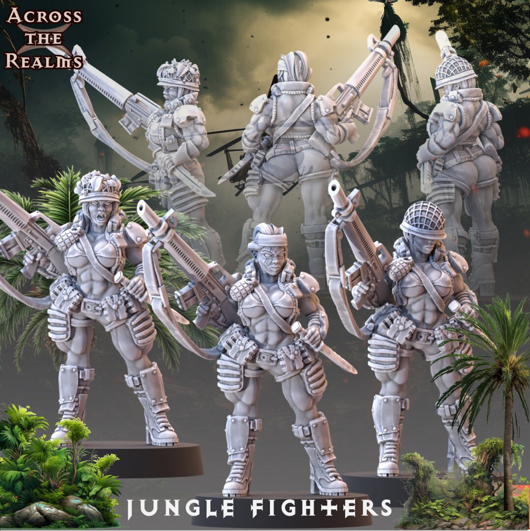 Jungle Fighter Babes by Across the Realms Miniatures