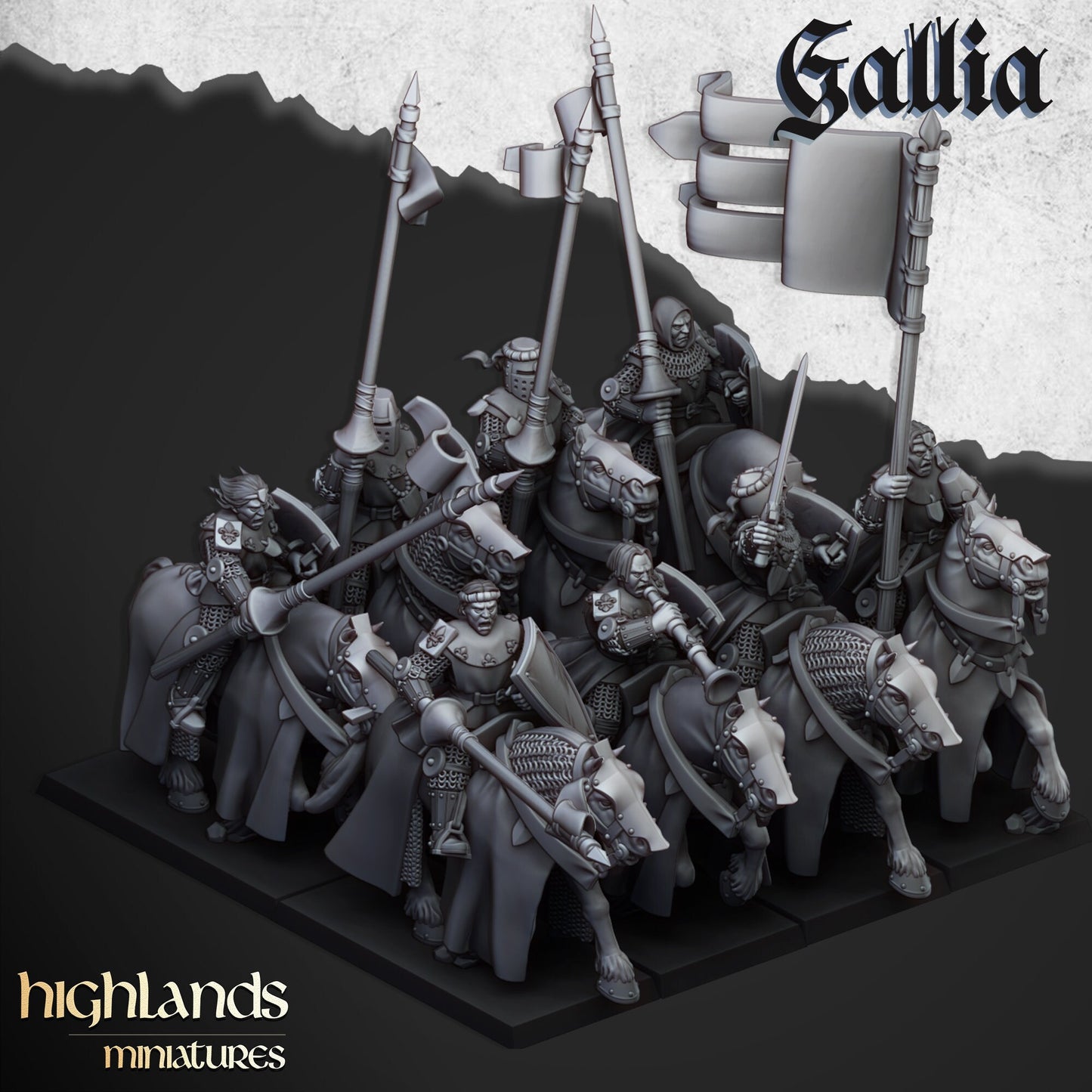 Young Knight Unit of Gallia by Highland Miniatures