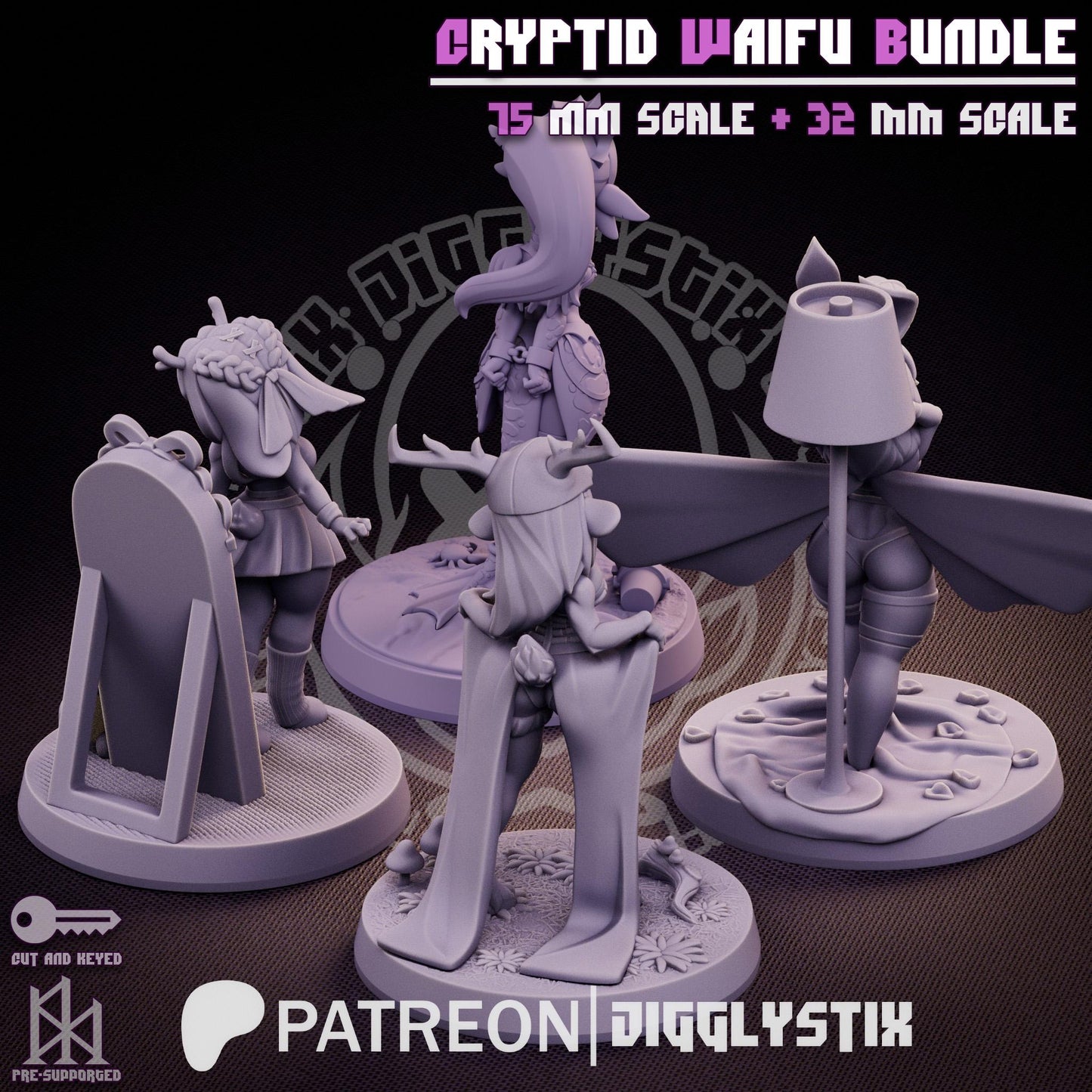 Cryptid Waifu Bundle by Jigglystix Pin Up Factory