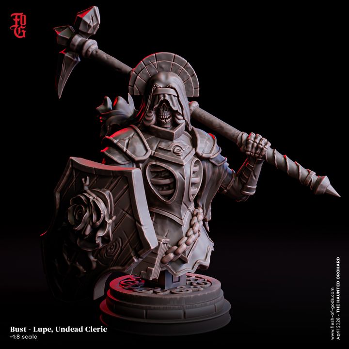 Lupe, Undead Cleric Bust from "Haunted Orchid" by Flesh of Gods Miniatures