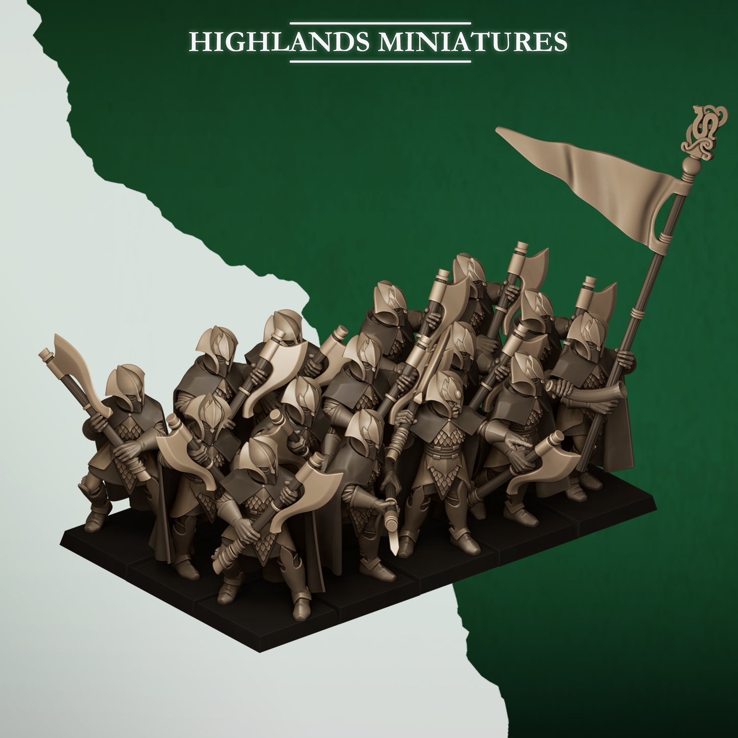 Feral Axemen from Feral Elves by Highland Miniatures