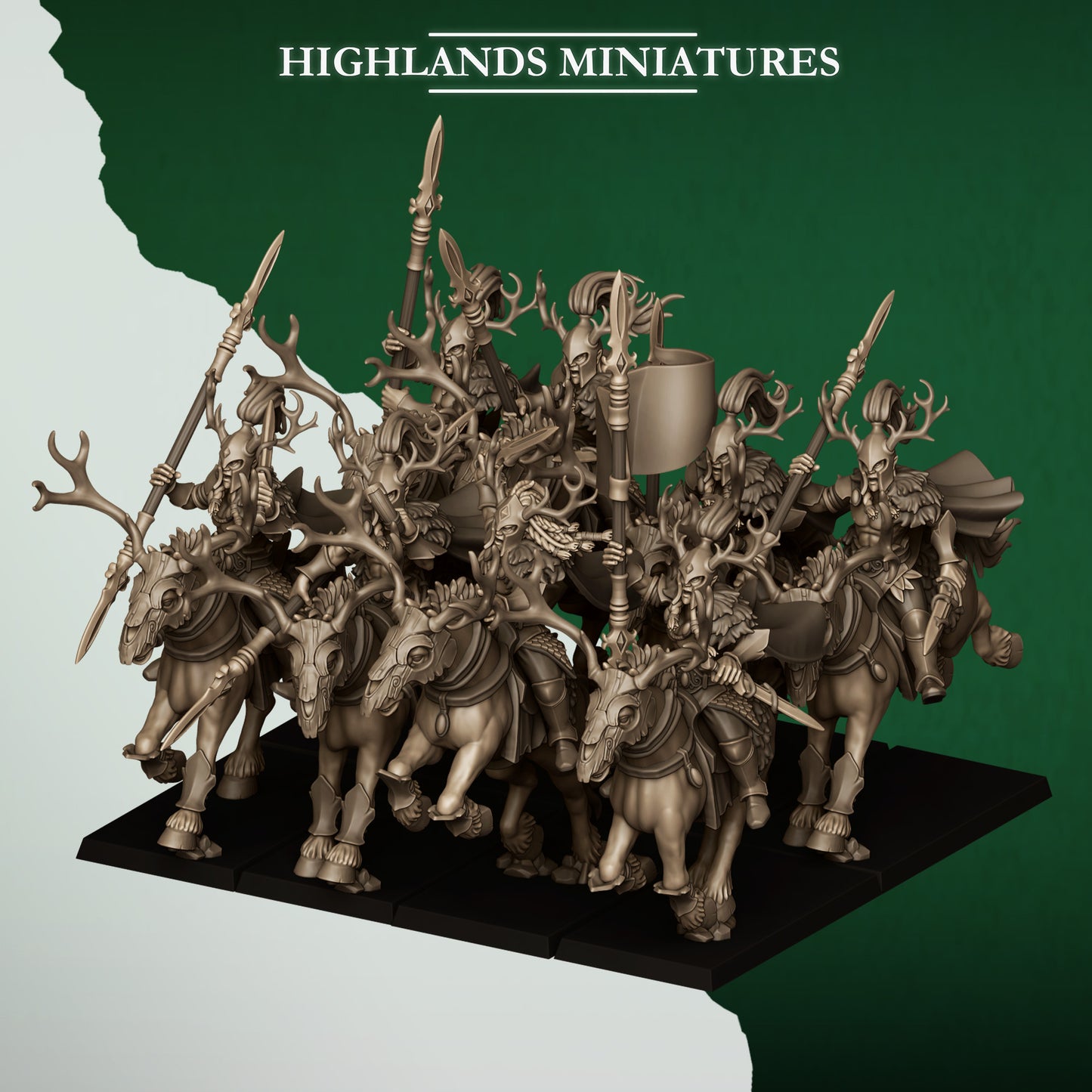 Mounted Forest Riders from Feral Elves by Highland Miniatures