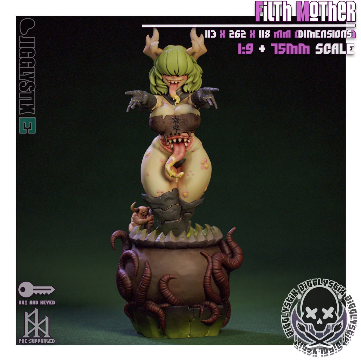 Filth Mother by Jigglystix Pin Up Factory Miniatures