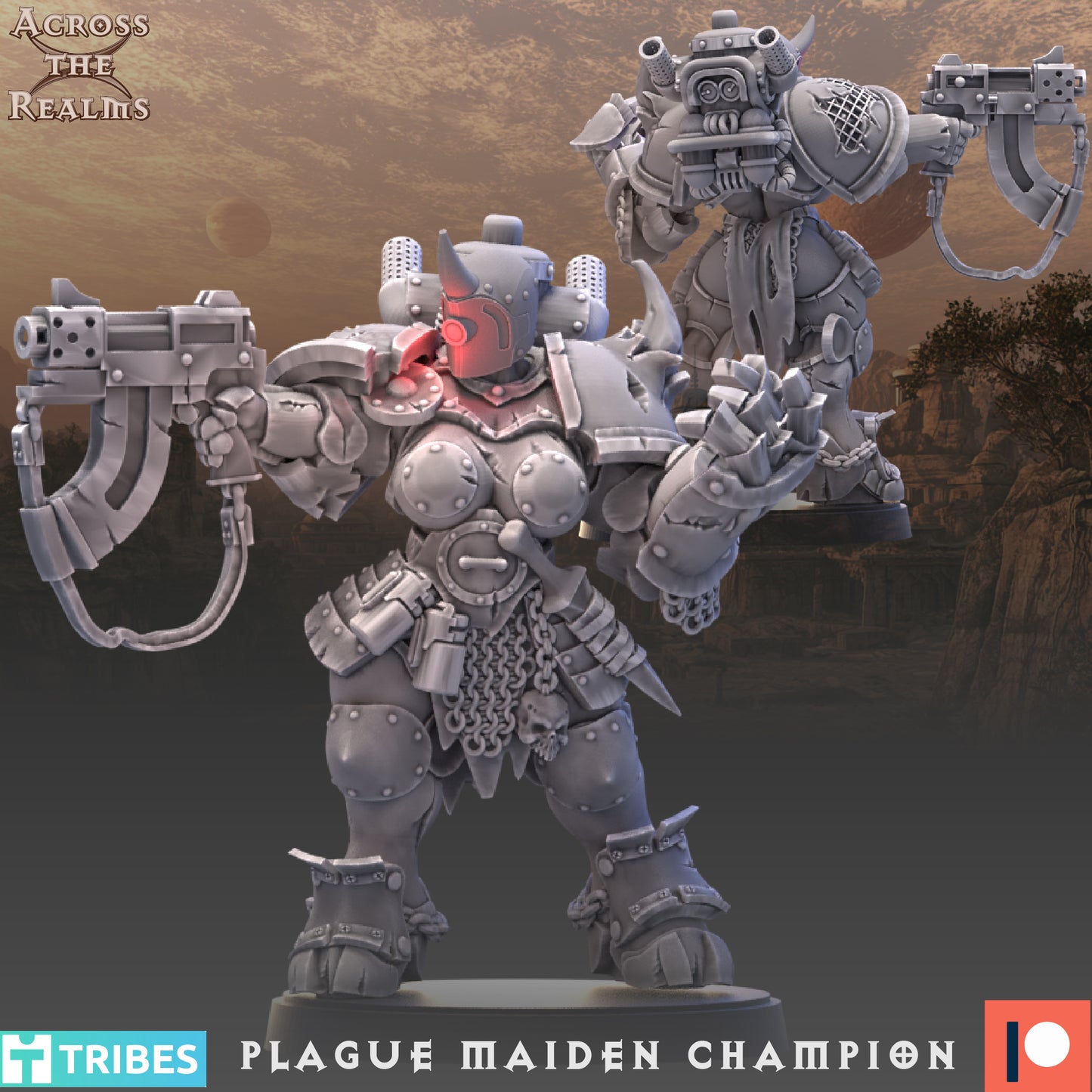Plague Maiden Champion by Across the Realms Miniatures