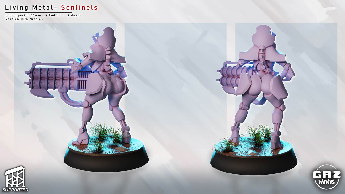 Living Metal Sentinels – Heavy Weapons Unit by Gaz Minis