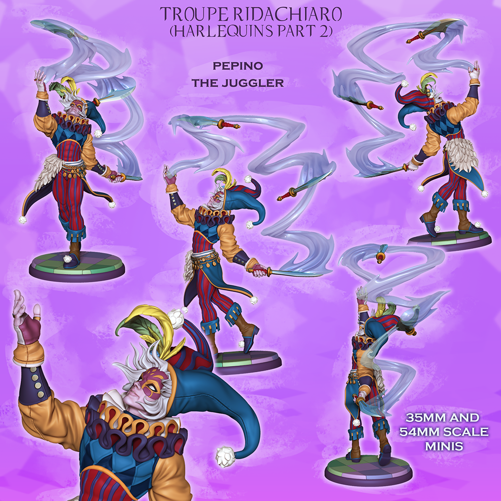 Pepino The Juggler - Jester Assassin from Harlequin Troupe by Ronin Arts Workshop