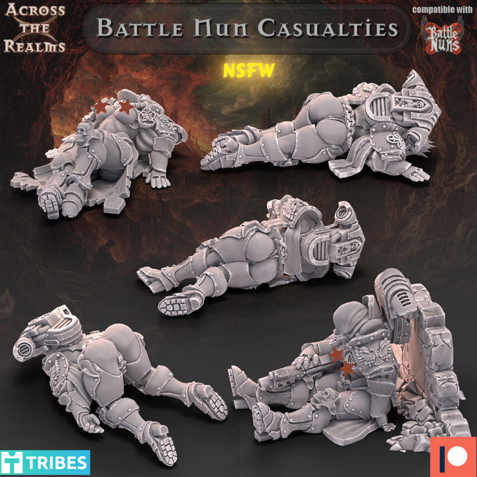 Battle Nun Casualties by Across the Realms Miniatures