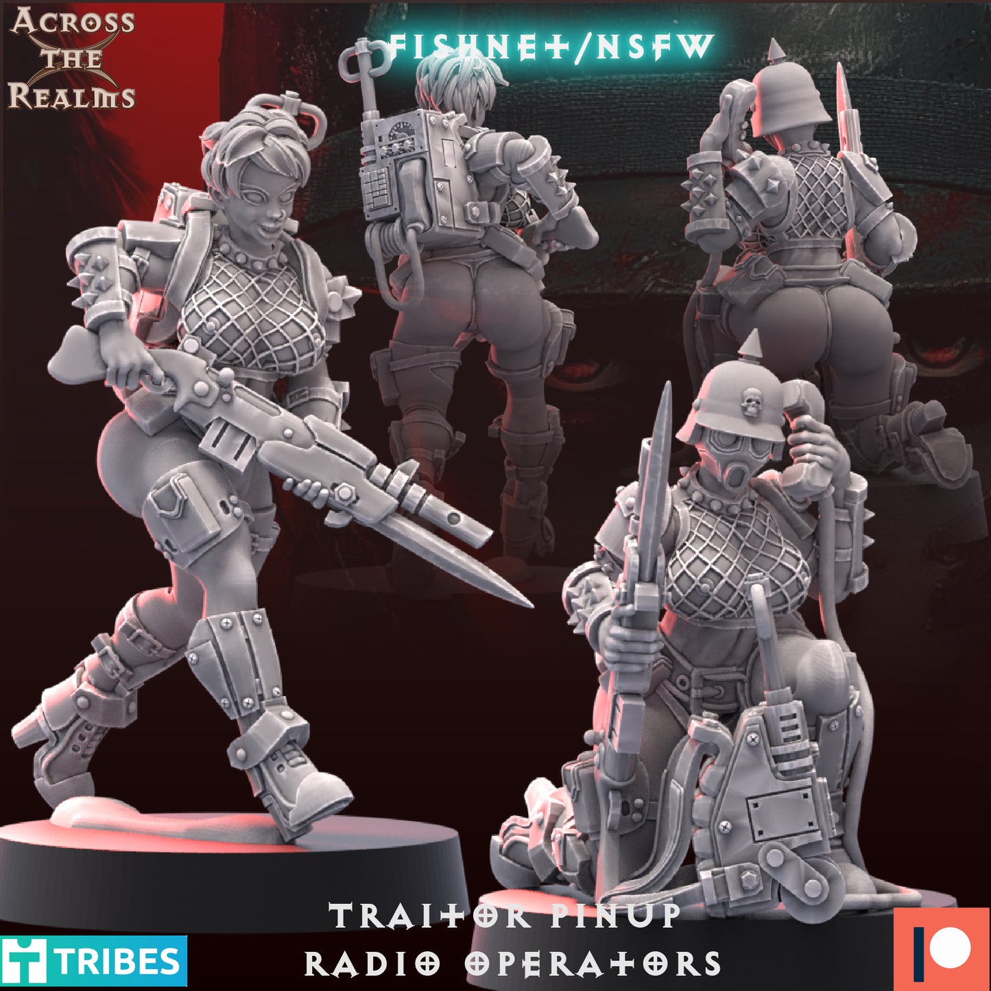 Traitor Pinup Radio Operators by Across the Realms Miniatures