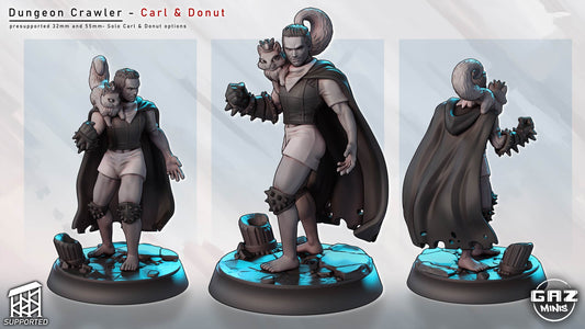 Dungeon Crawler Carl & Princess Donut by Gaz Minis