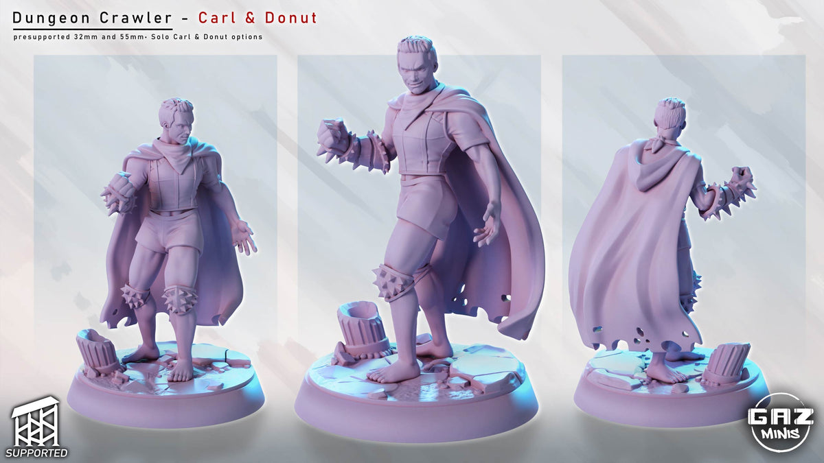Dungeon Crawler Carl & Princess Donut by Gaz Minis