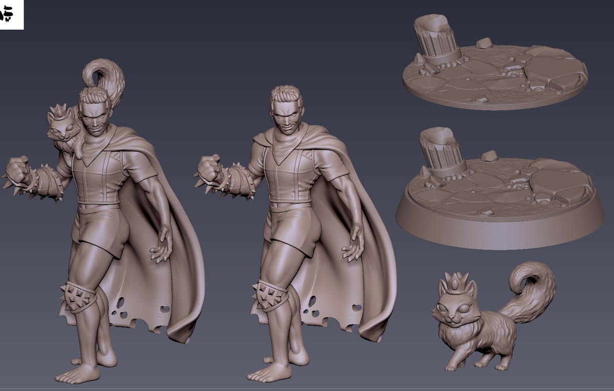 Dungeon Crawler Carl & Princess Donut by Gaz Minis