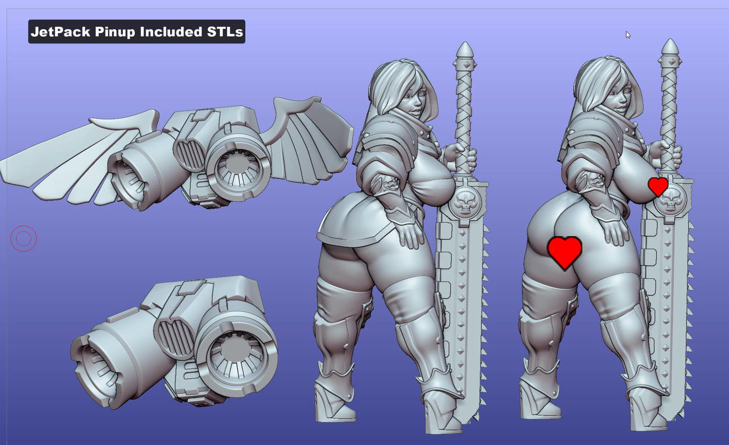 JetPack Pinup Sibling of Combat by Gaz Minis