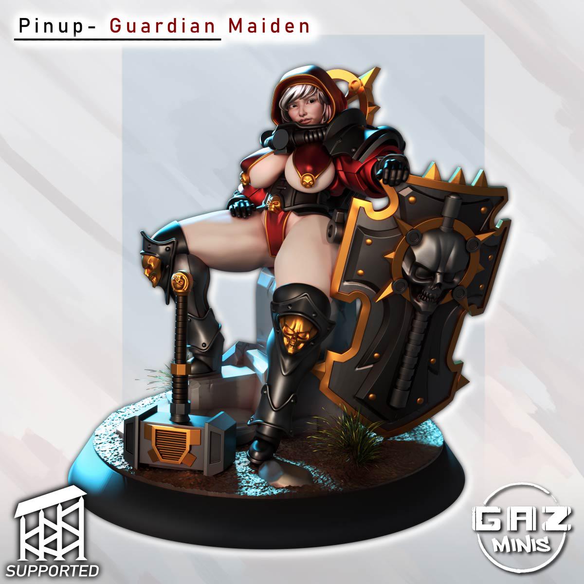 Guardian Maiden Pinup Sibling of Combat by Gaz Minis