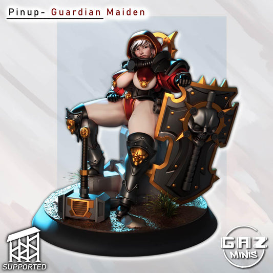 Guardian Maiden Pinup Sibling of Combat by Gaz Minis