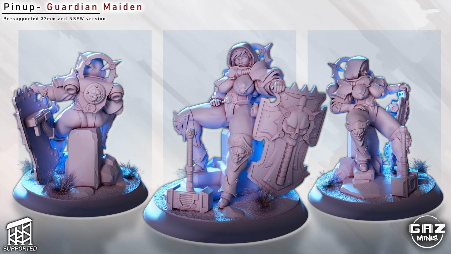 Guardian Maiden Pinup Sibling of Combat by Gaz Minis