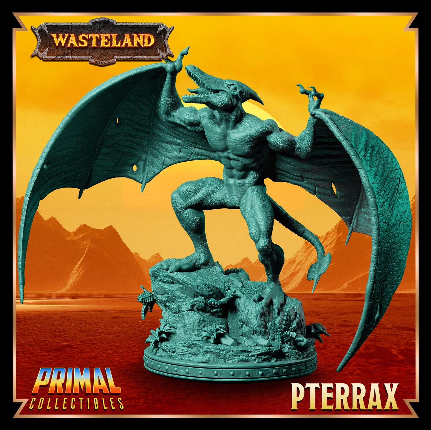 Pterrax from Wasteland by Primal Collectibles Miniatures Heroquest RPG