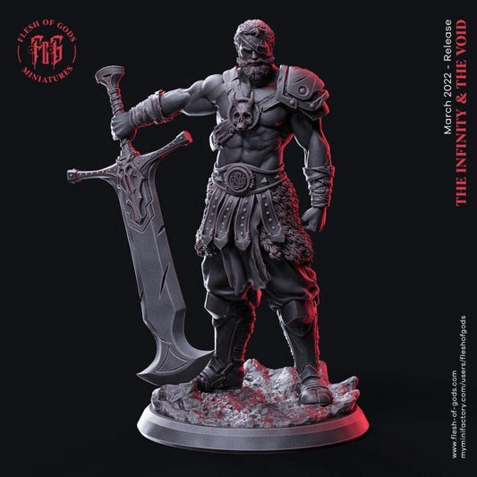 Kabel the Swordsman from "Infinity and Void" by Flesh of Gods Miniatures