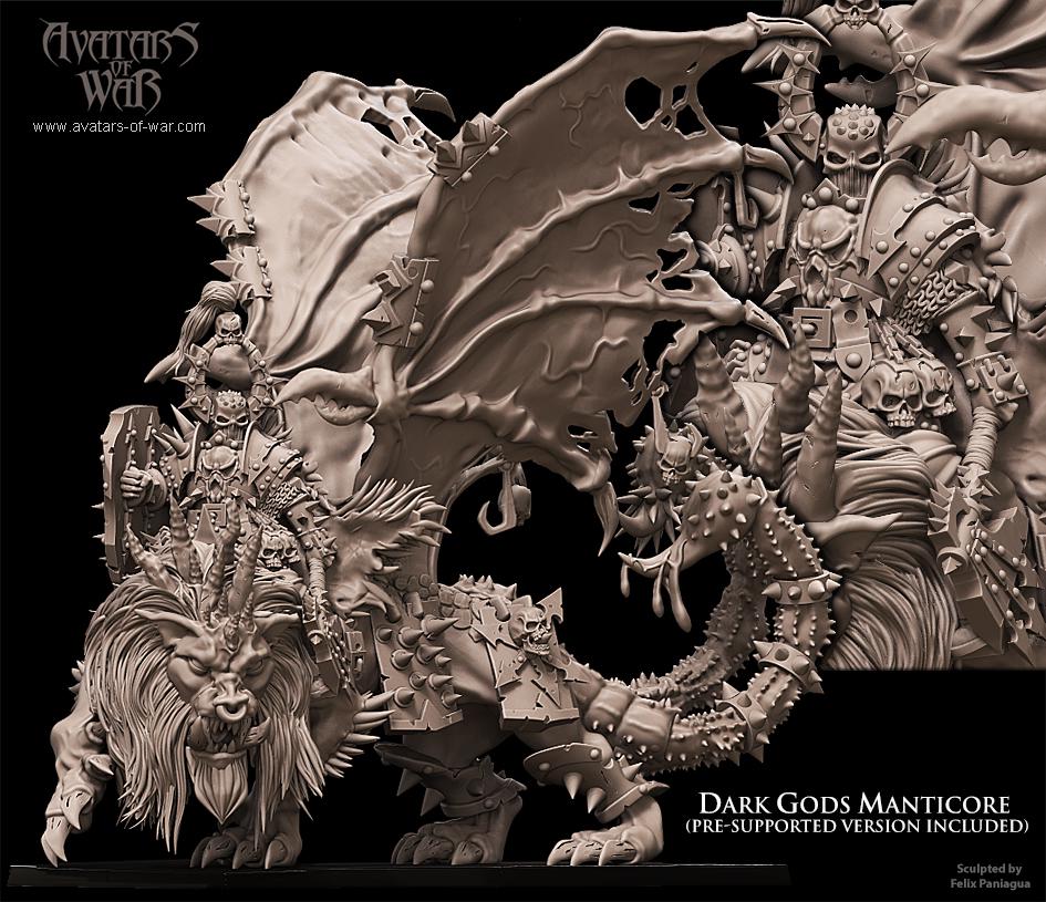 Lord of Wrath on Manticore by Avatars of War Miniatures