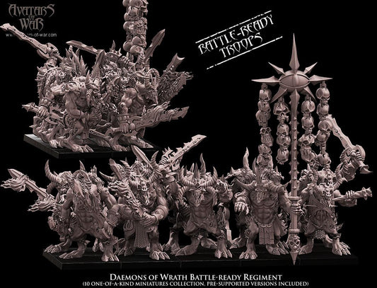 Daemons of Wrath Battle-Ready regiment by Avatars of War Miniatures