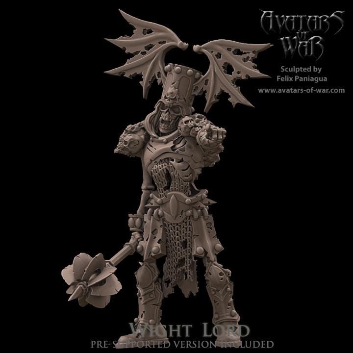 Undead Wight Lord Pointing by Avatars of War Miniatures