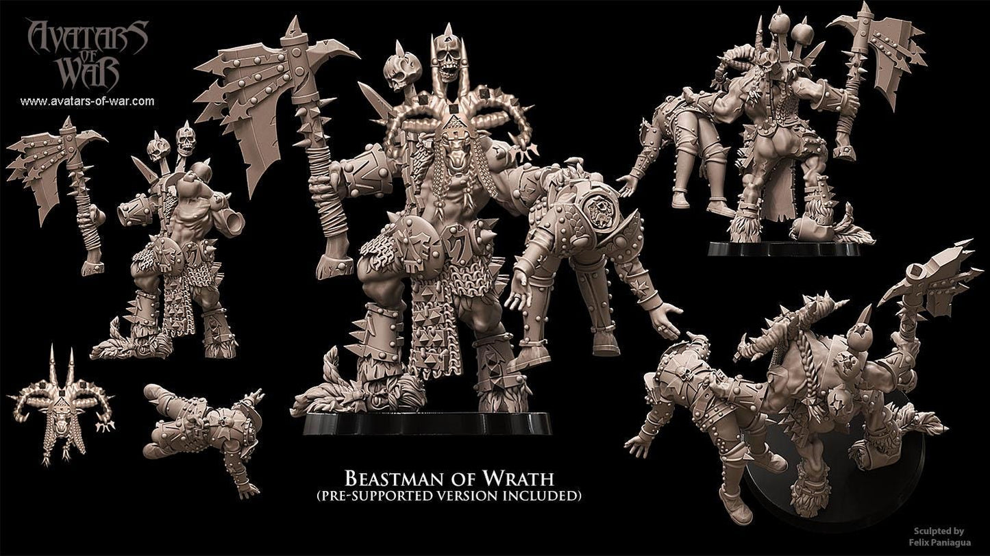 Beastman Lord of Wrath by Avatars of War Miniatures