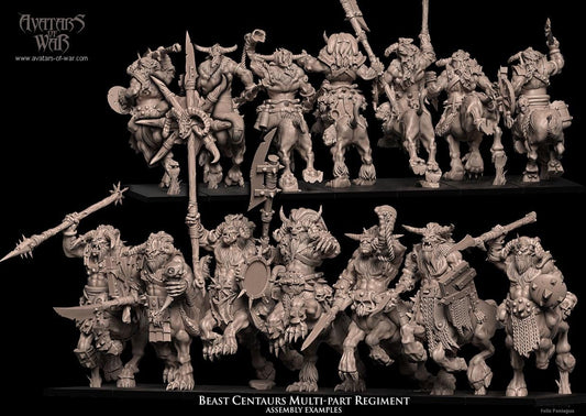Beast Centaurs multi-part regiment Unit by Avatars of War Miniatures