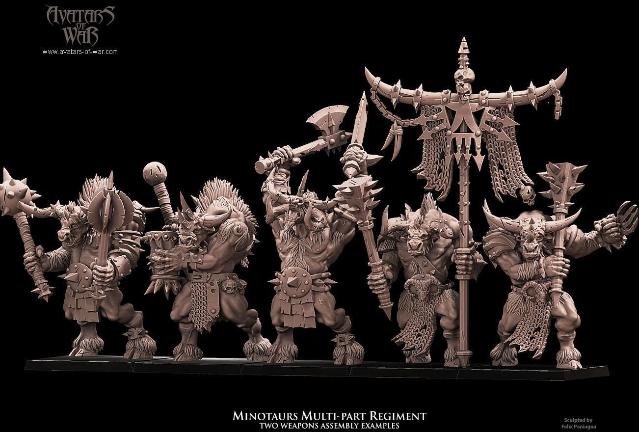 Minotaurs Modular Unit by Avatars of War Miniatures