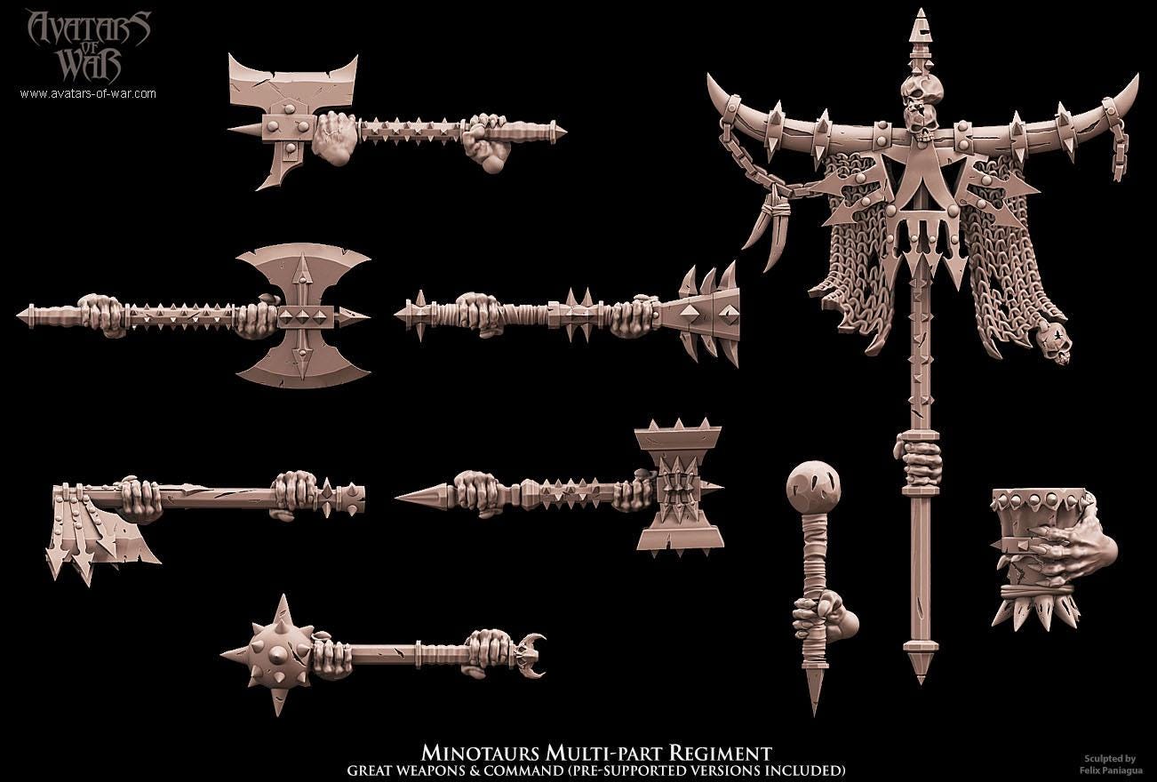 Minotaurs Modular Unit by Avatars of War Miniatures