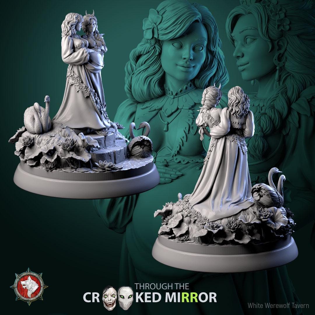 Sisters of the Shattered Cradle from "Through the Crooked Mirror" by White Werewolf Tavern Miniatures