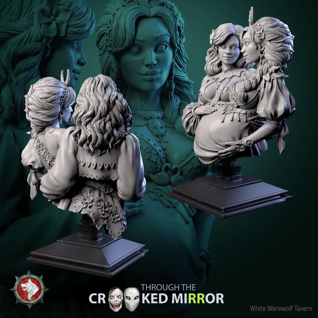 Sisters of the Shattered Cradle from "Through the Crooked Mirror" by White Werewolf Tavern Miniatures