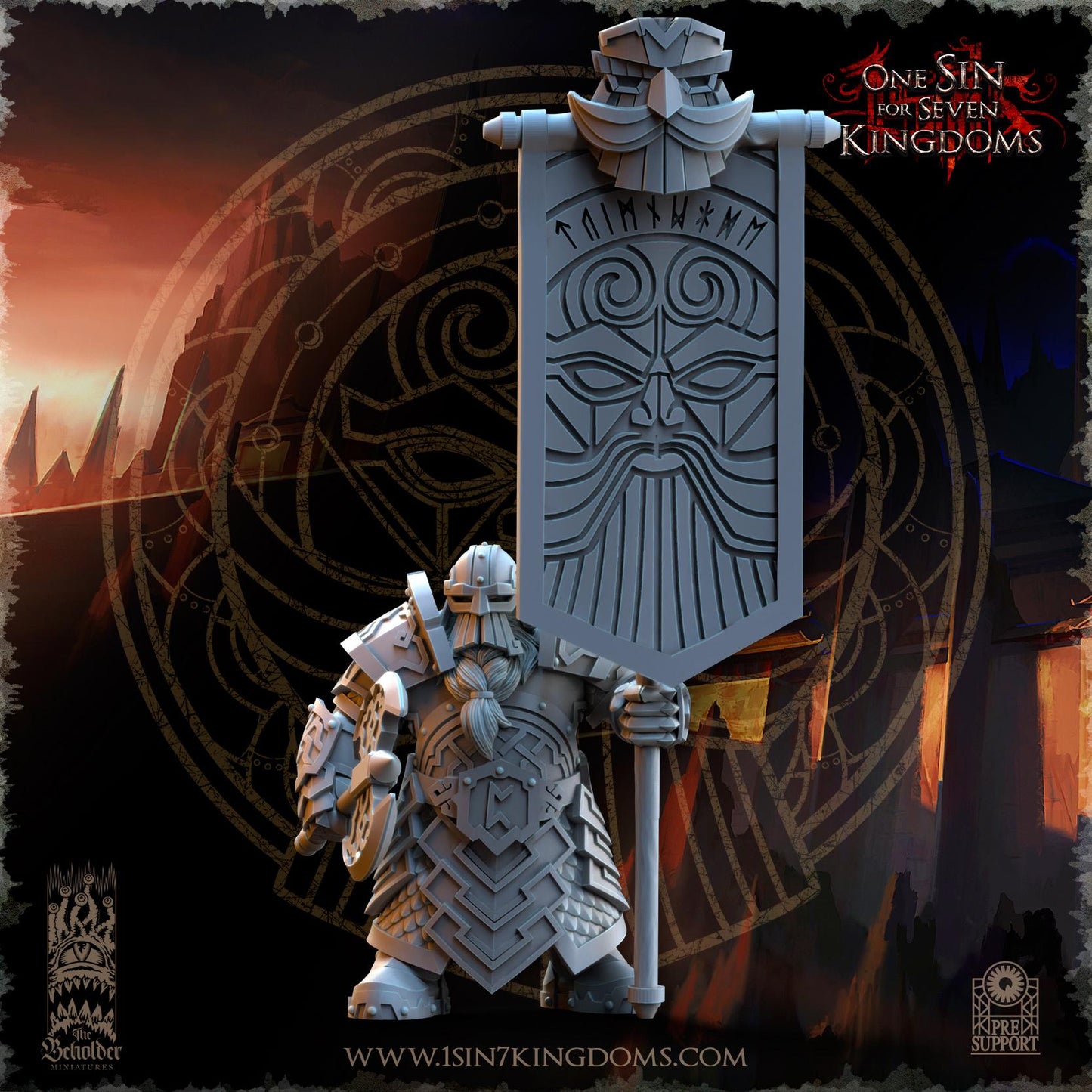 Dwarven Kingdoms Ironheads with Axe and Shield  by Beholder Miniatures