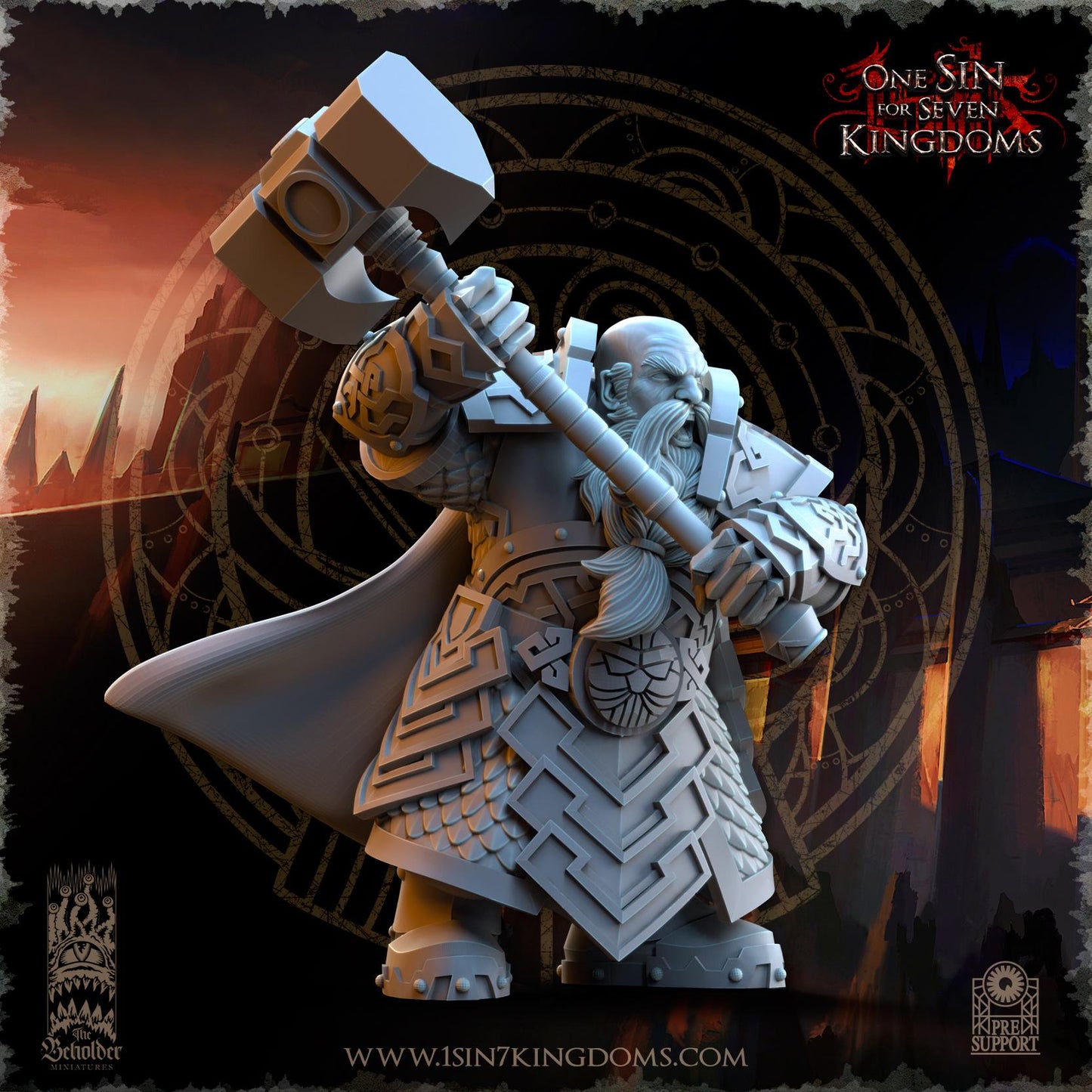 Dwarven Kingdoms Ironheads with Axe and Shield  by Beholder Miniatures