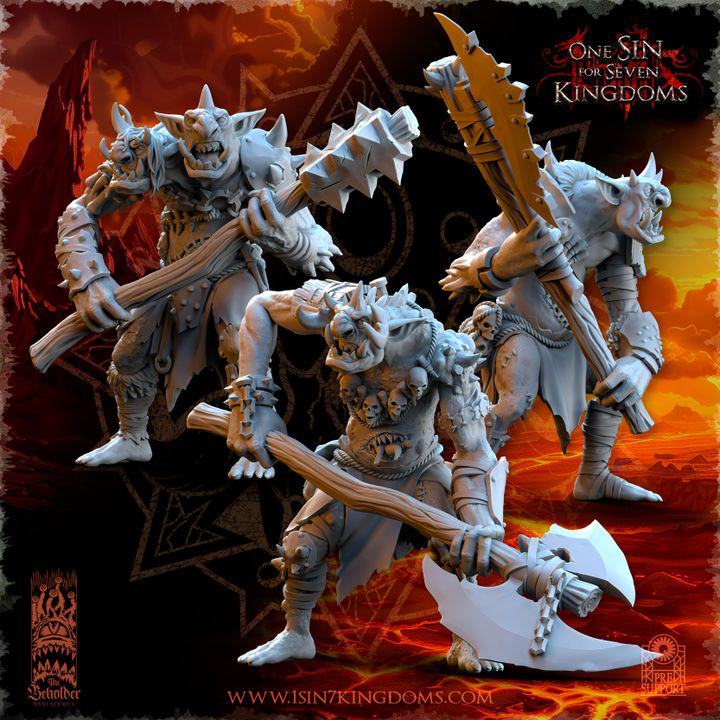 Realms of Mayhem Trolls by Beholder Miniatures