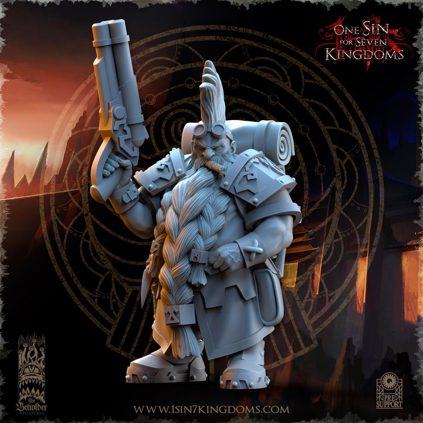 Dwarven Kingdoms War Engineers by Beholder Miniatures