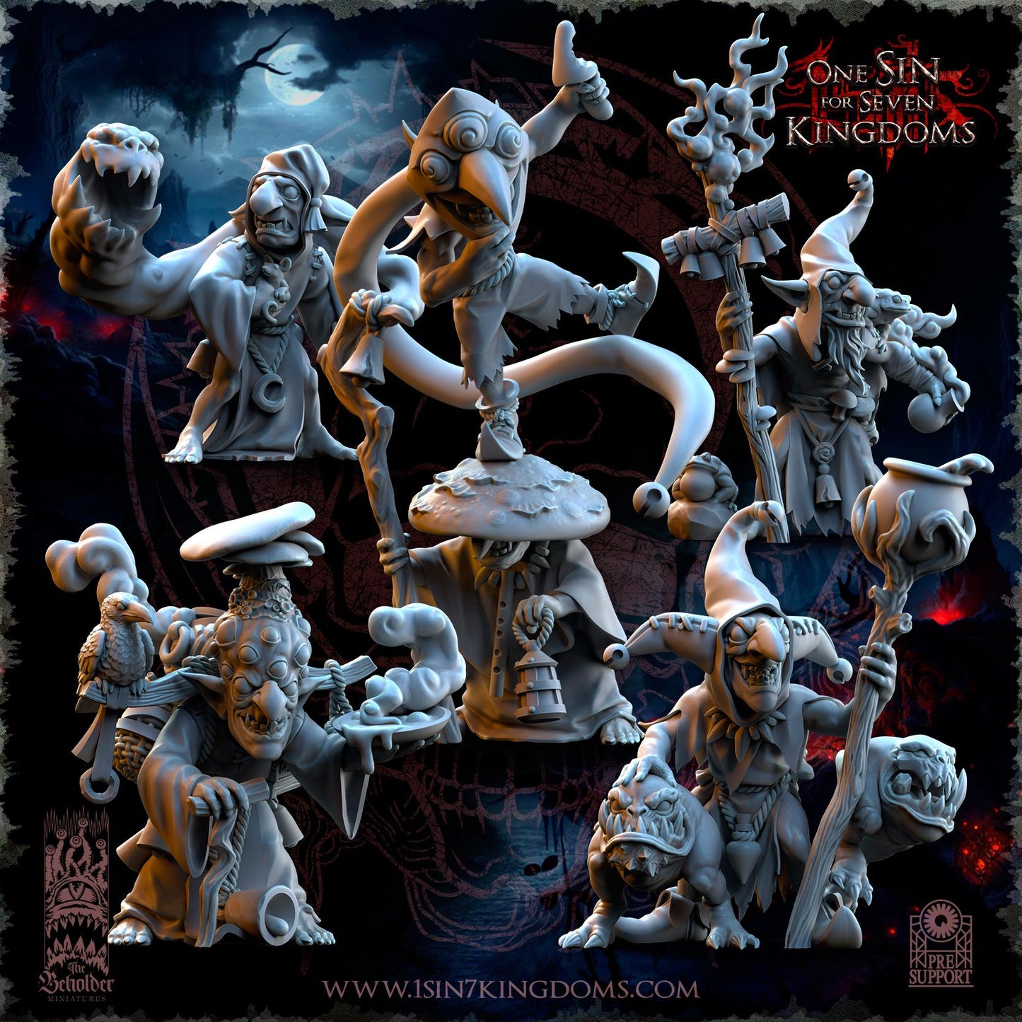 The Black Horde Goblins Mushroom Eaters by Beholder Miniatures