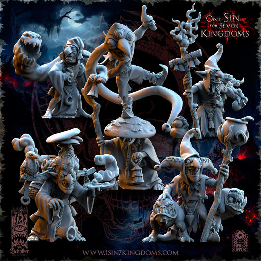 The Black Horde Goblins Mushroom Eaters by Beholder Miniatures