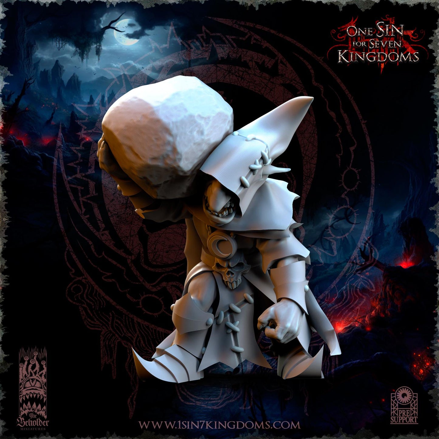 The Black Horde Goblins Trebuchet with Crew by Beholder Miniatures