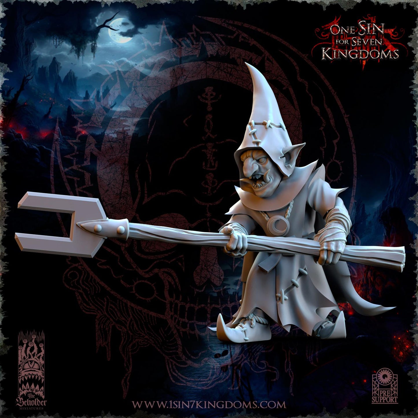 The Black Horde Goblins Trebuchet with Crew by Beholder Miniatures