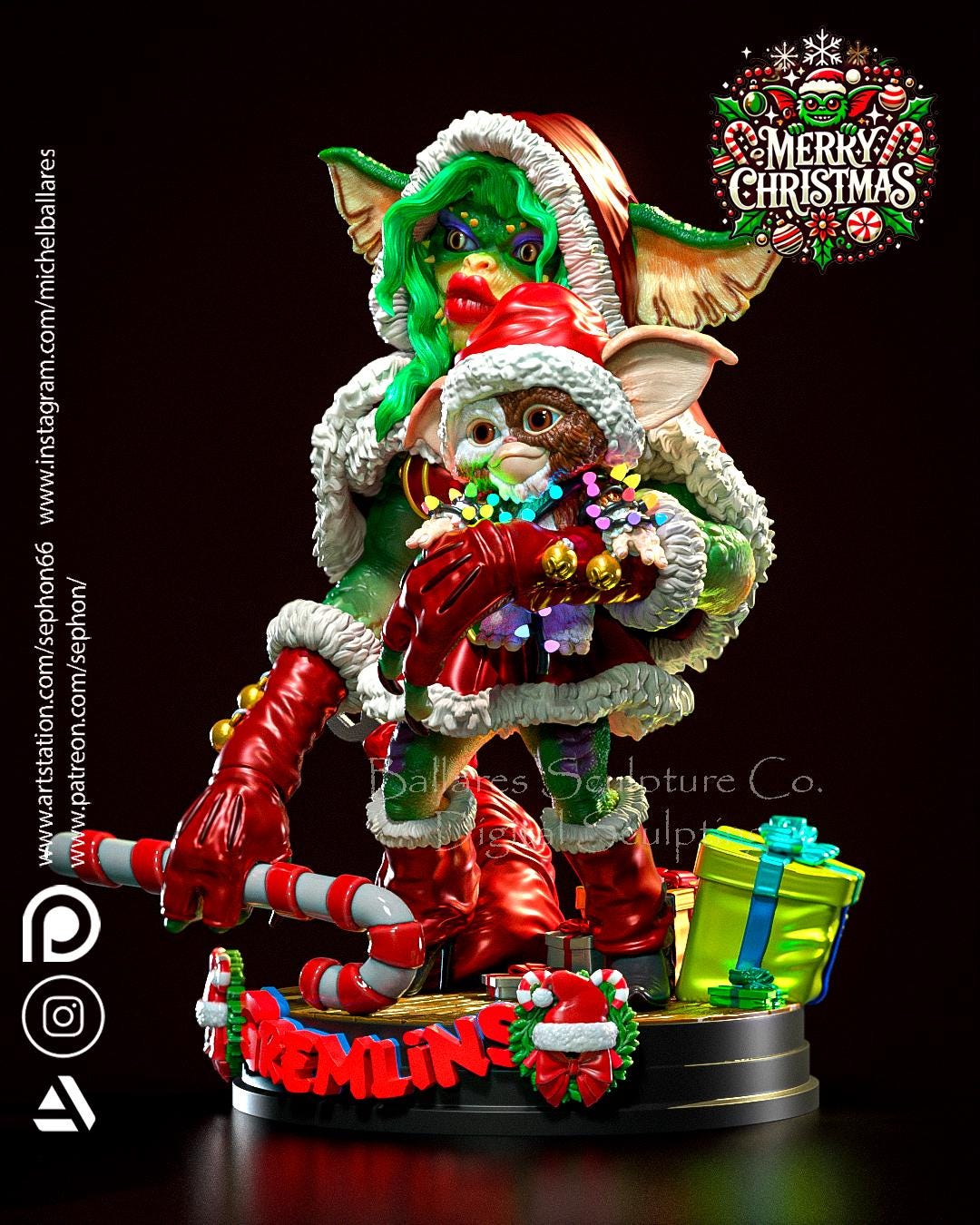Holiday Greta Gremlin Statue Model Kit by Creative Geek MB
