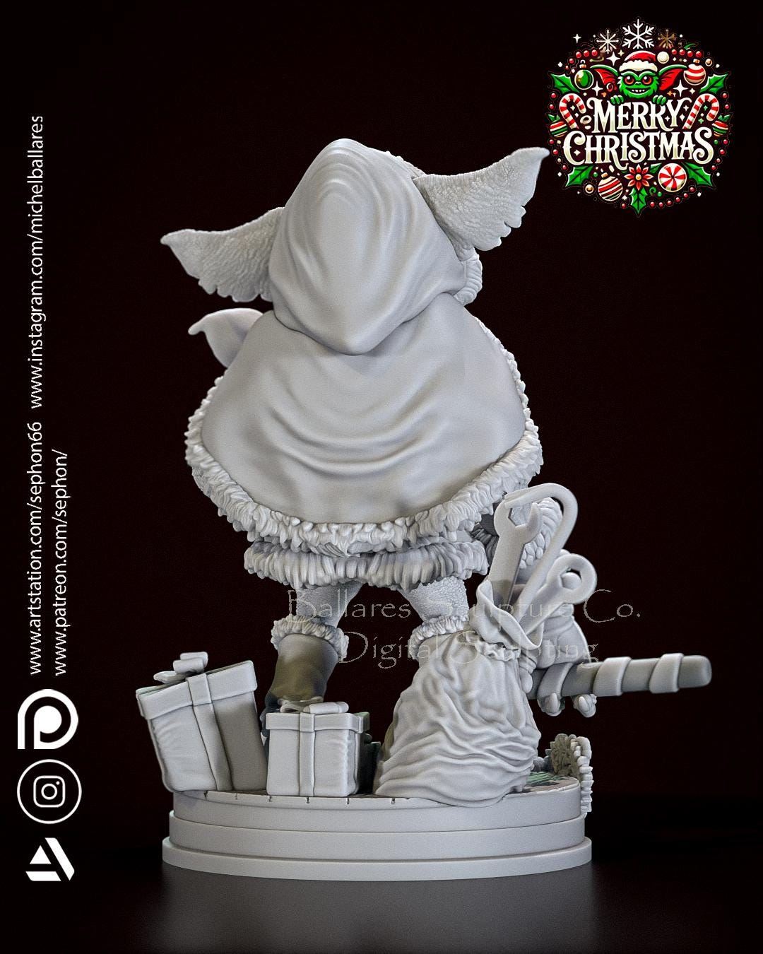 Holiday Greta Gremlin Statue Model Kit by Creative Geek MB