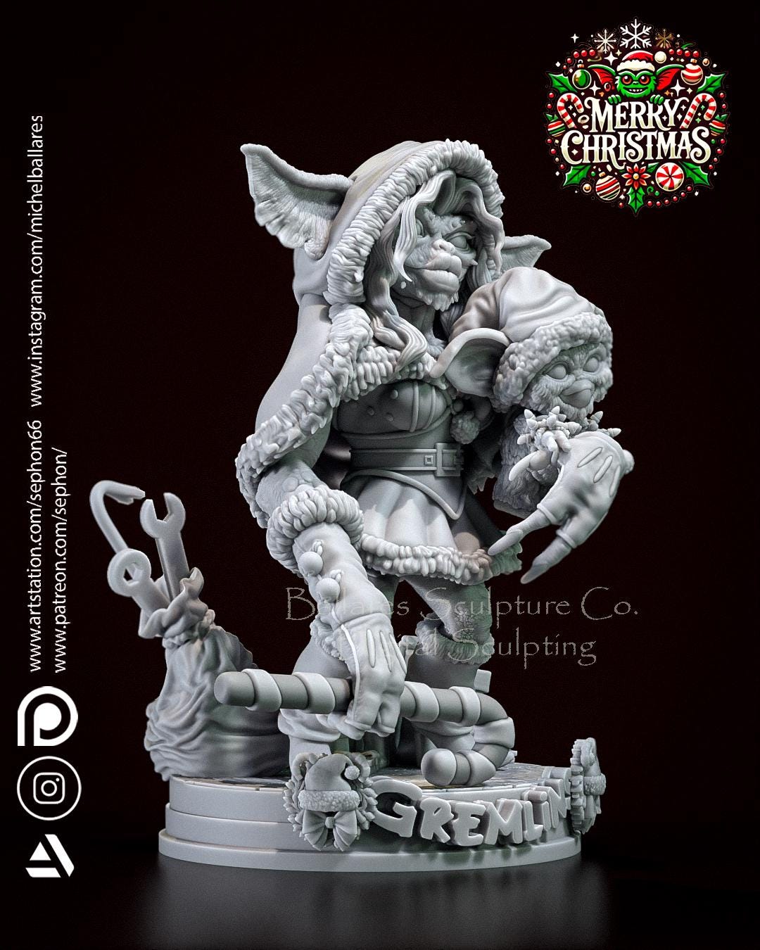 Holiday Greta Gremlin Statue Model Kit by Creative Geek MB