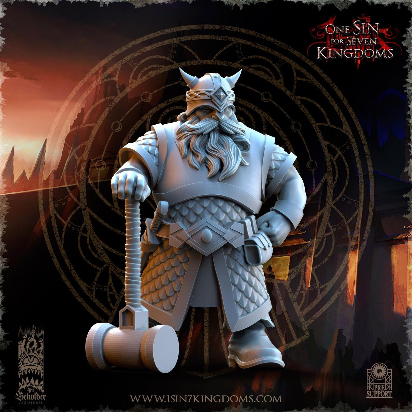 Dwarven Kingdoms Catapult with Crew by Beholder Miniatures