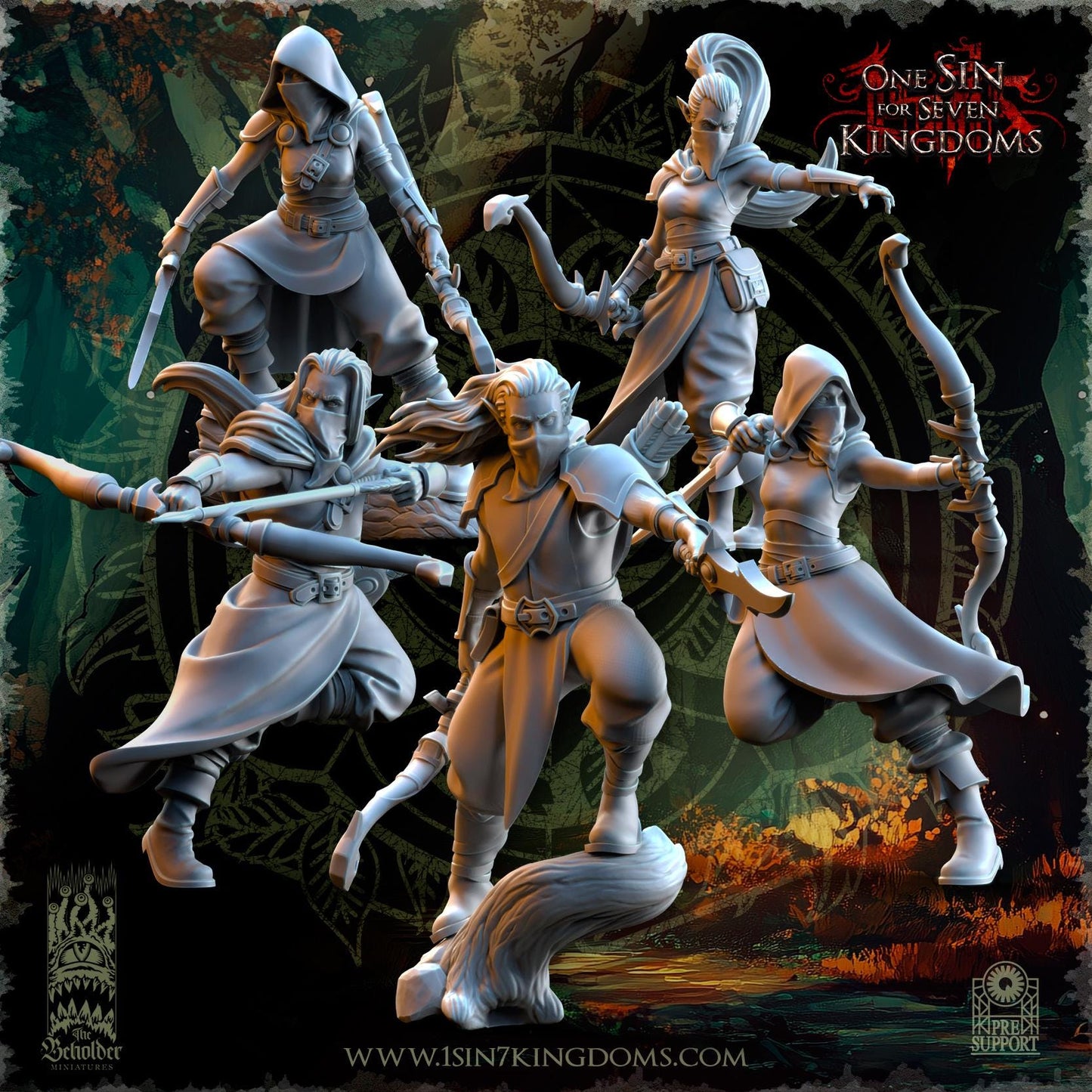 Evergreen Elves Shadowstalkers by Beholder Miniatures