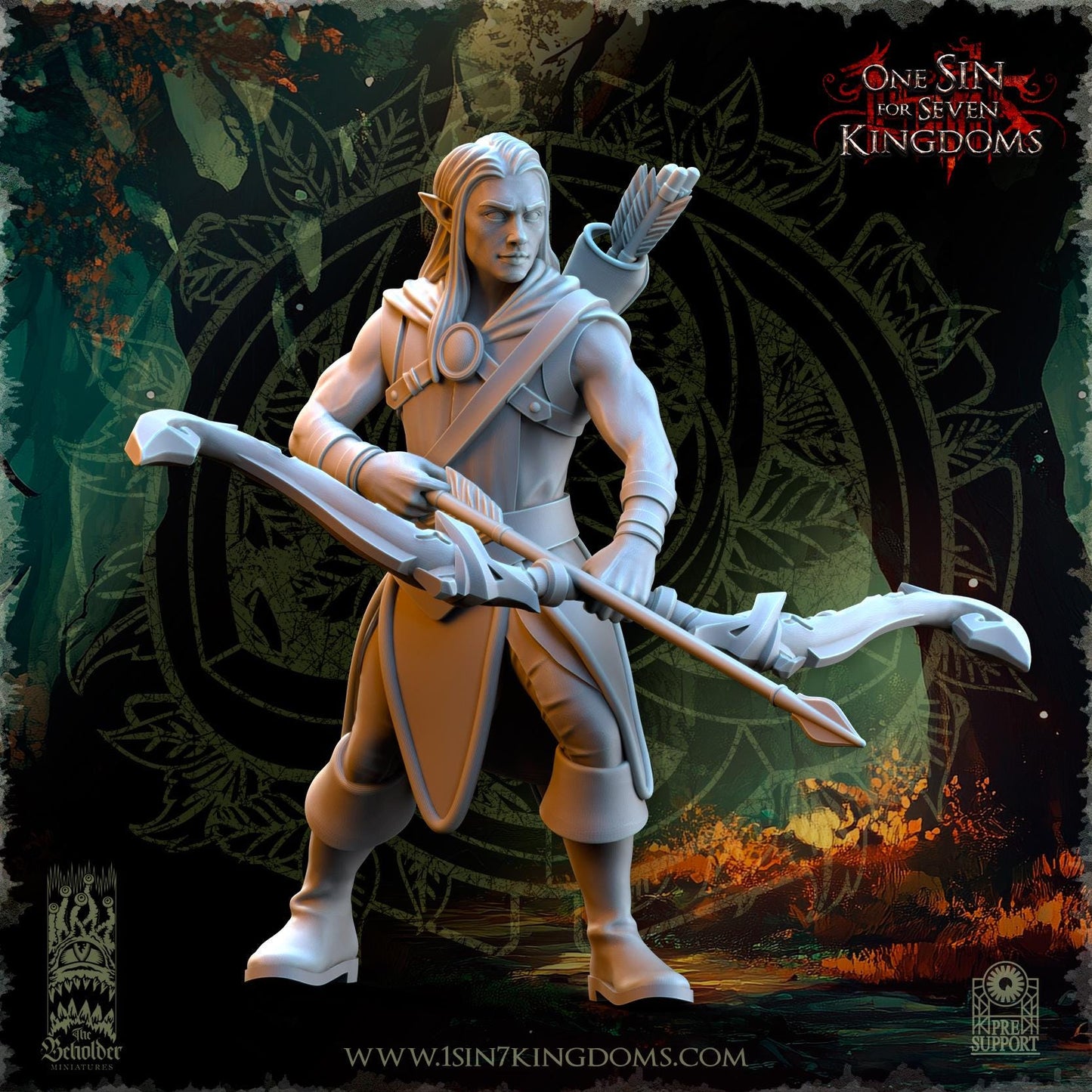 Evergreen Elves Rangers by Beholder Miniatures