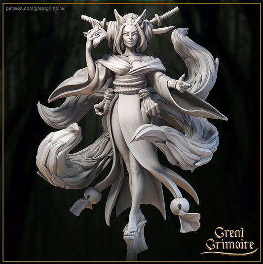 Kitsune Blade of the Forest from "Lost Shrine of the Damned" by Great Grimoire Miniatures