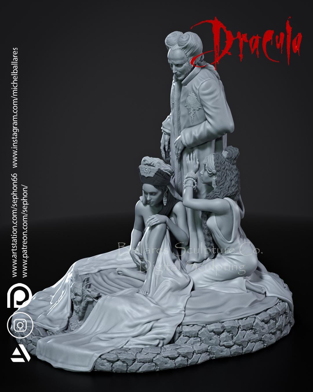 Dracula Statue Model Kit by Creative Geek MB