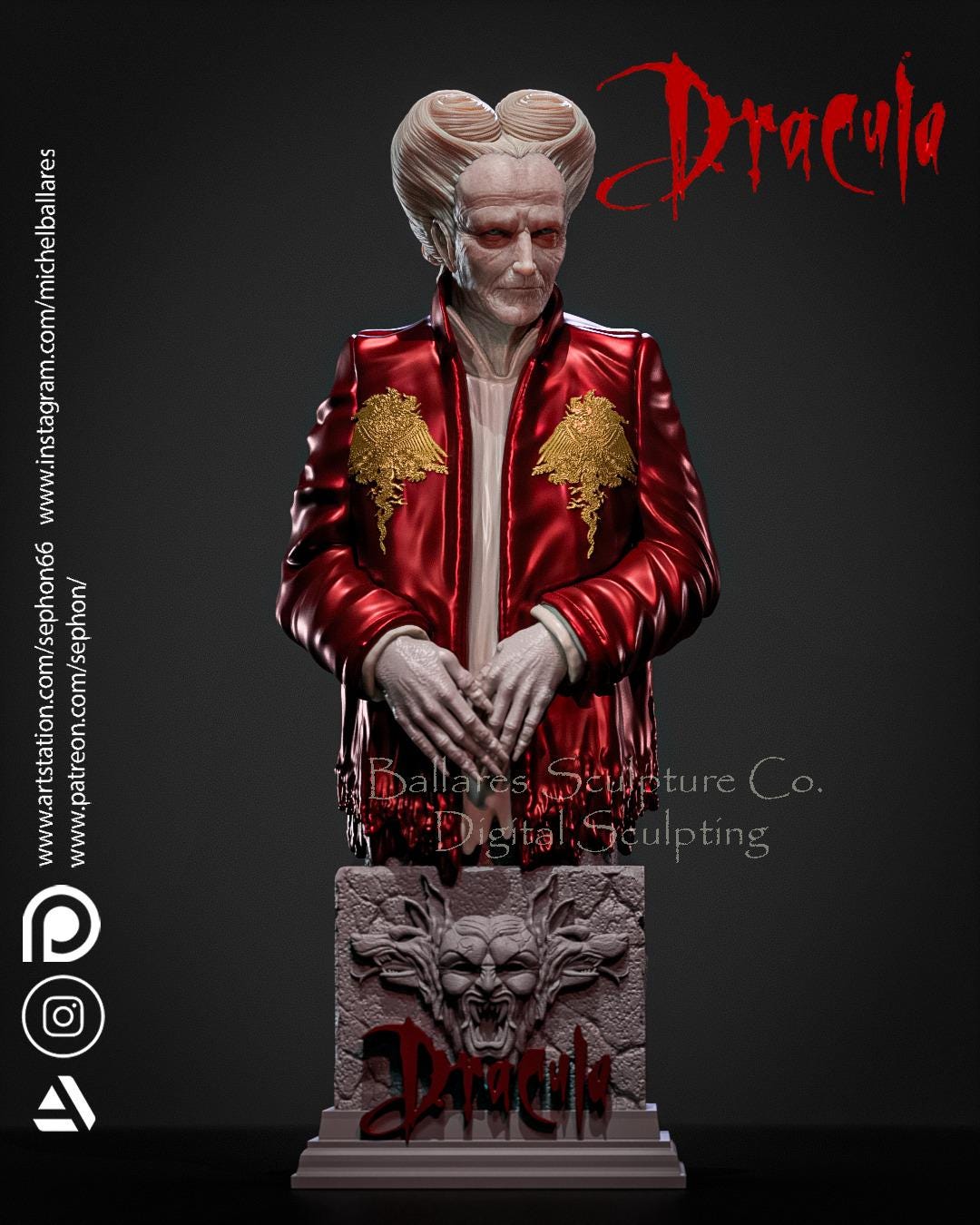 Dracula Statue Model Kit by Creative Geek MB